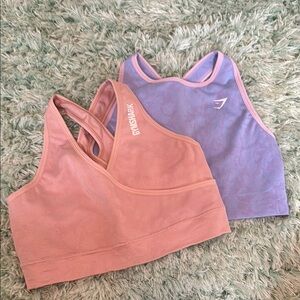 Gymshark Women's Sports Bra Set - Pink and Purple